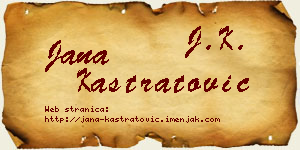 Jana Kastratović vizit kartica